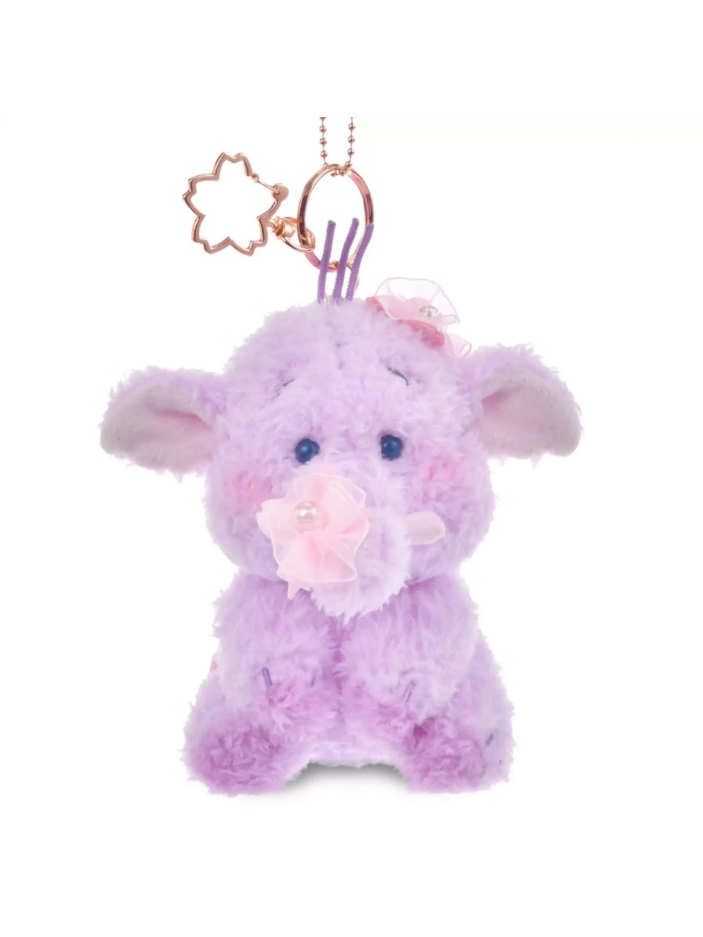 Disney Lumpy Sakura Plush Keychain Winnie the Pooh Disney Store Japan NIP